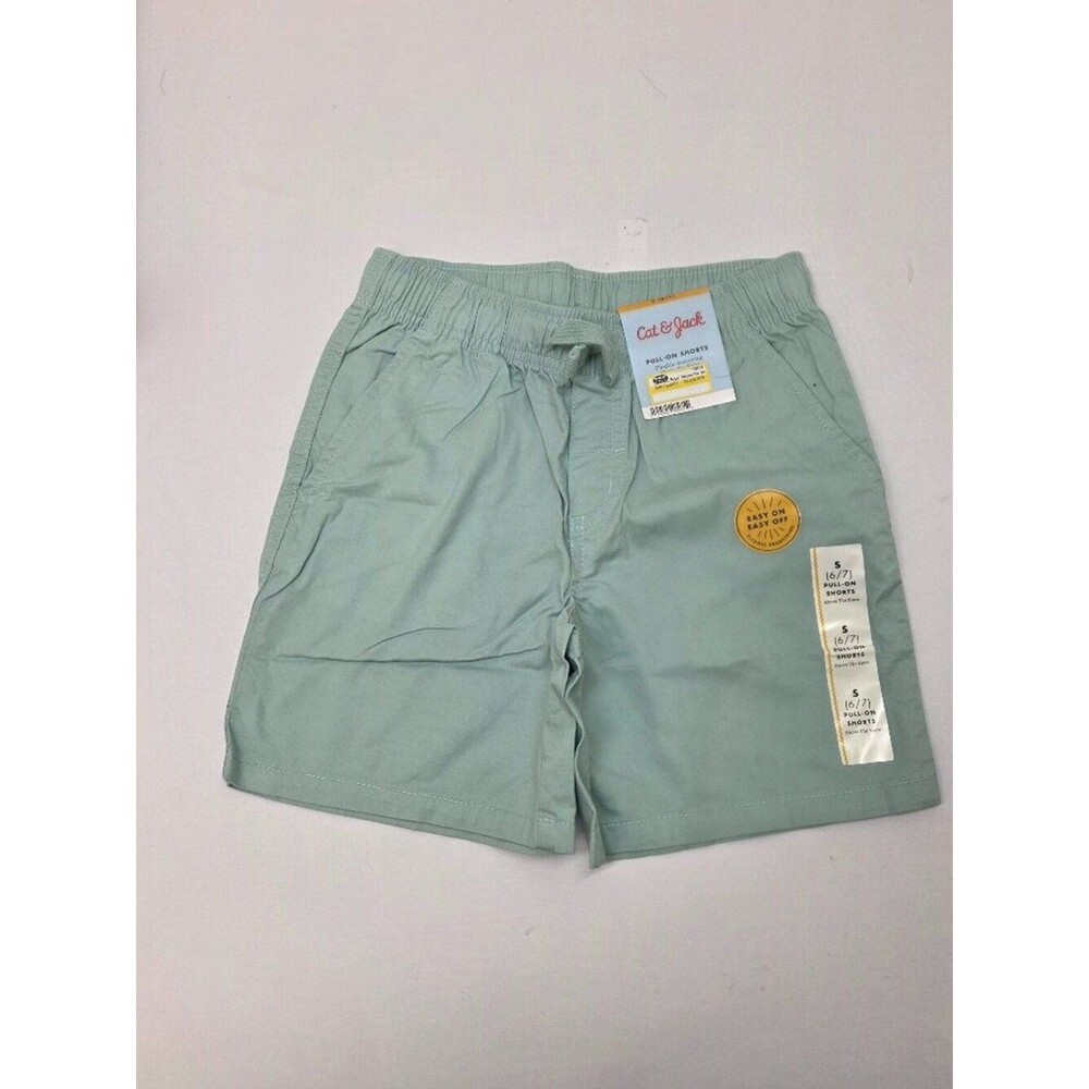 Cat & Jack Boys Shorts Size Small 6/7 Blue Chino Pull On New with Tag